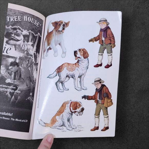 Magic Tree House #46 Dogs in the Dead of Night 1st Edition With Stickers Osborne - Picture 3 of 5